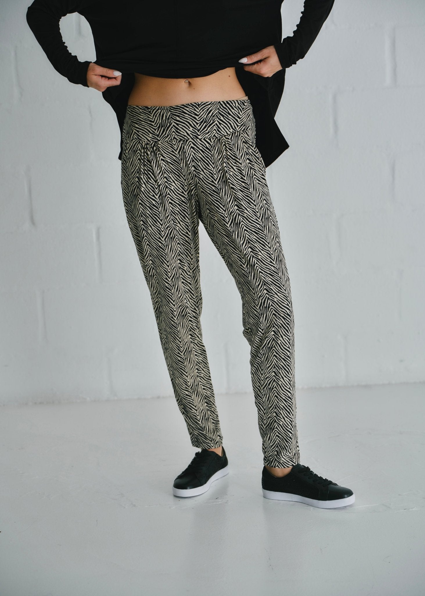 View our Classic Front Pleat Lounge Pants in Safari Sketch Print - by Tribute Store