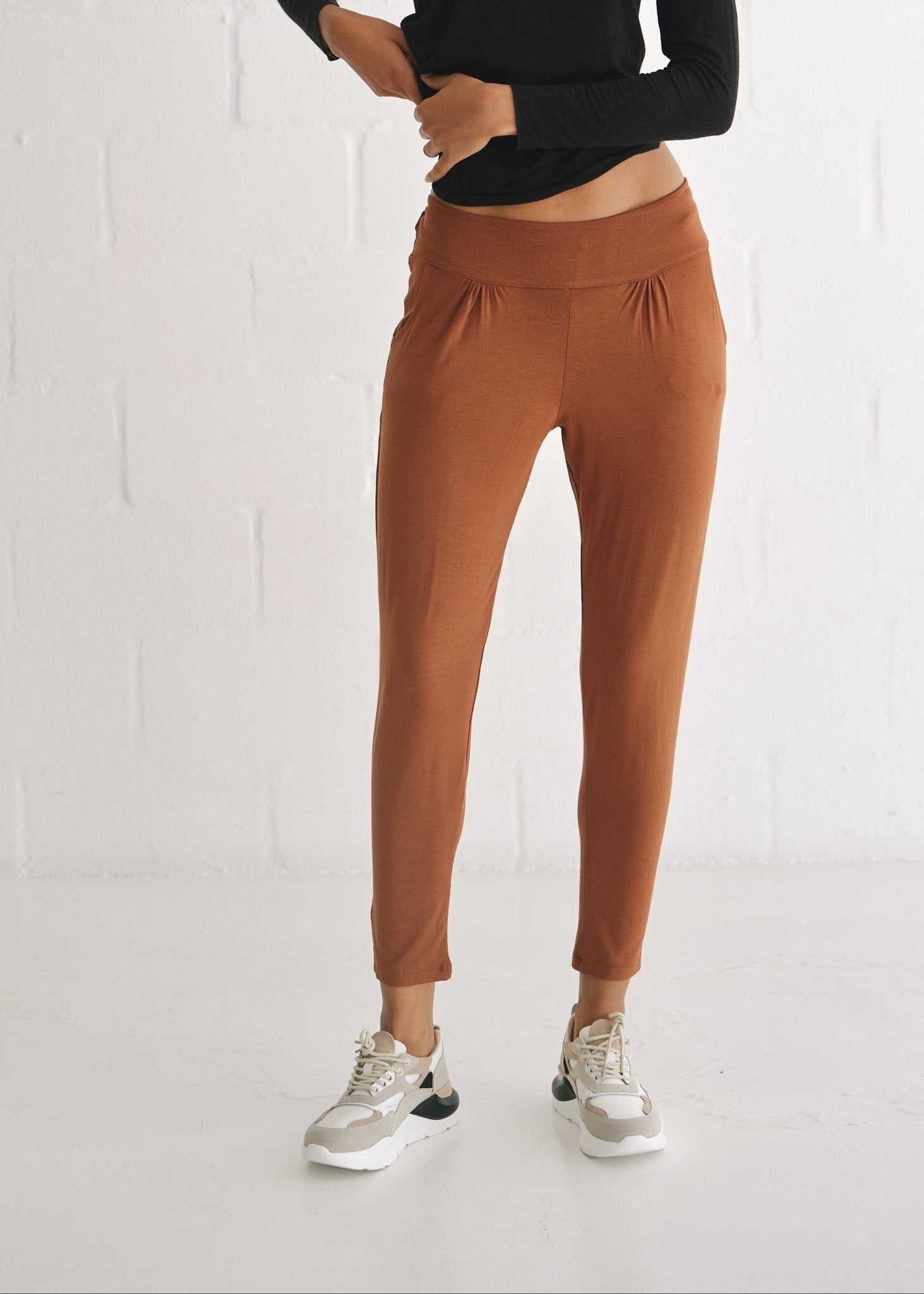 View our Classic Front Pleat Lounge Pants in Tobacco - by Tribute Store
