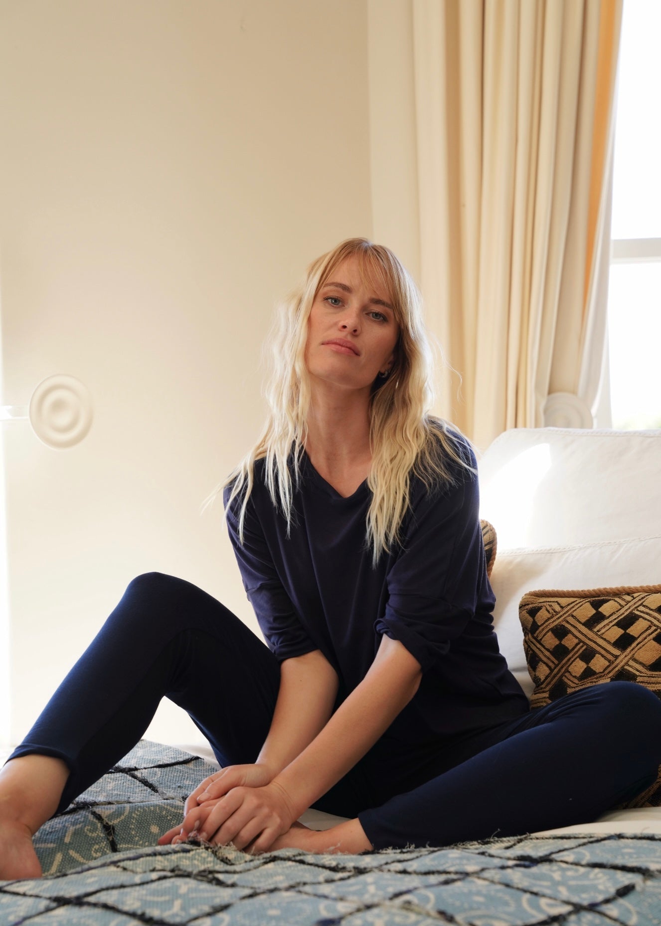 View our Classic Lounge Tee with Back Seam in Navy - by Tribute Store