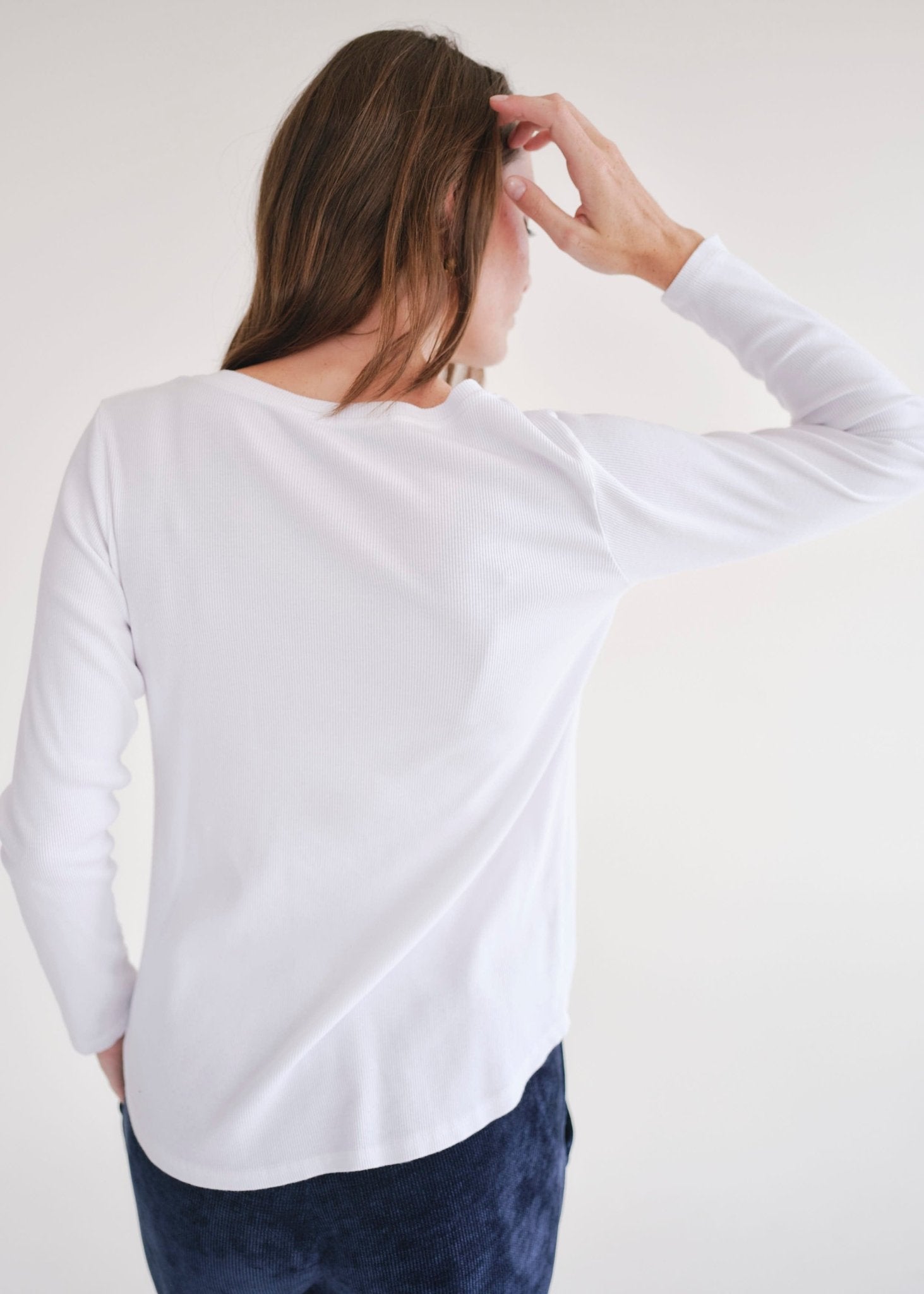 View our Cloud Cotton Long Sleeved Top in White - by Tribute Store