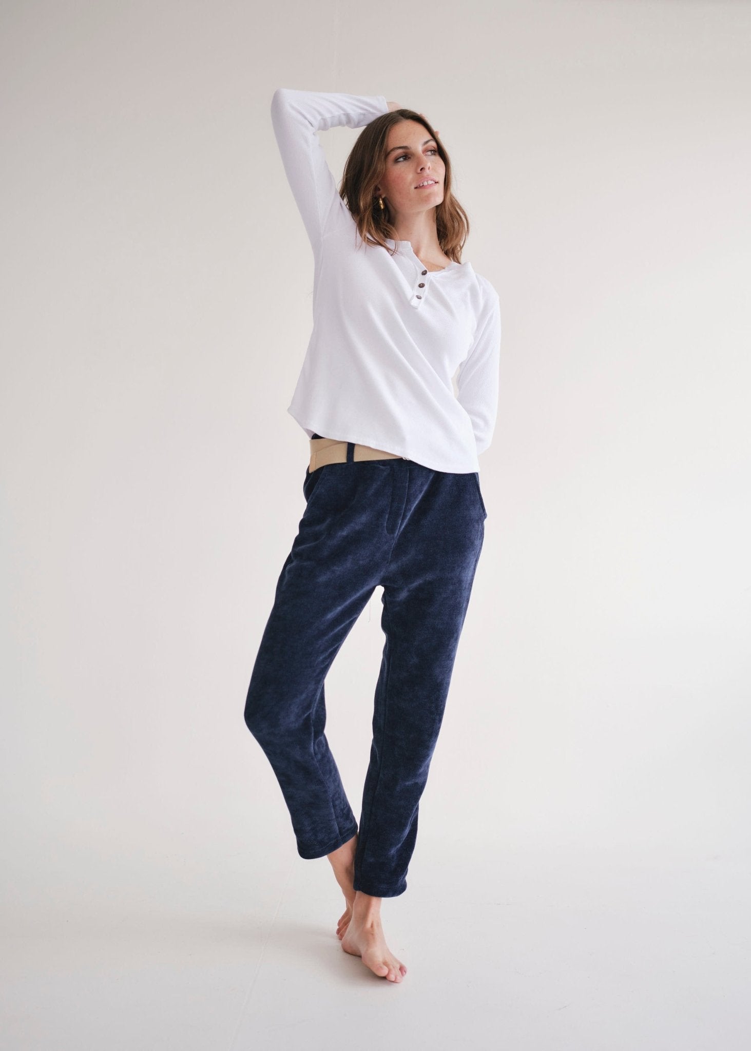 View our Cloud Cotton Long Sleeved Top in White - by Tribute Store