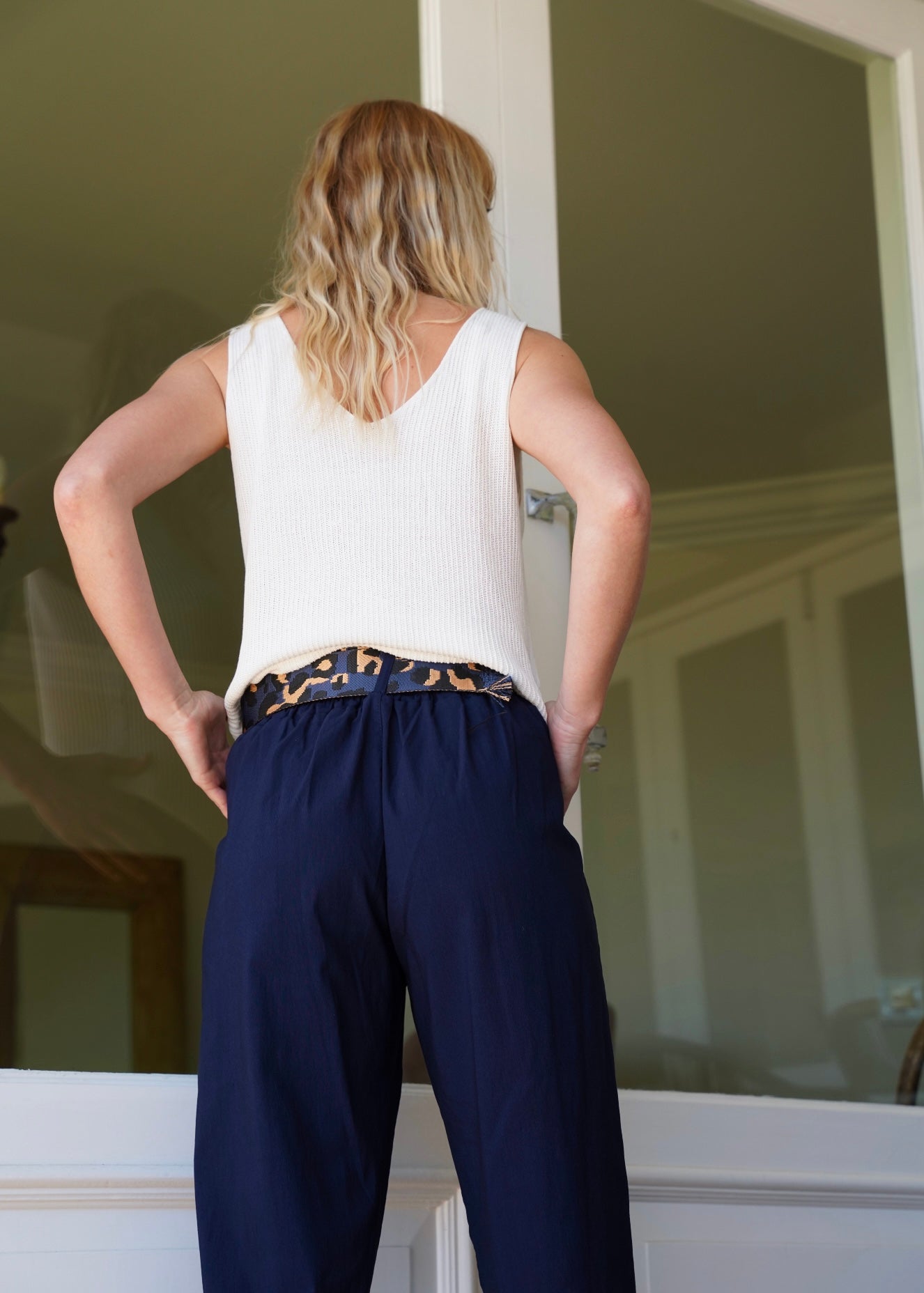 View our Coco Italian Pants With Belt Navy - by Tribute Store