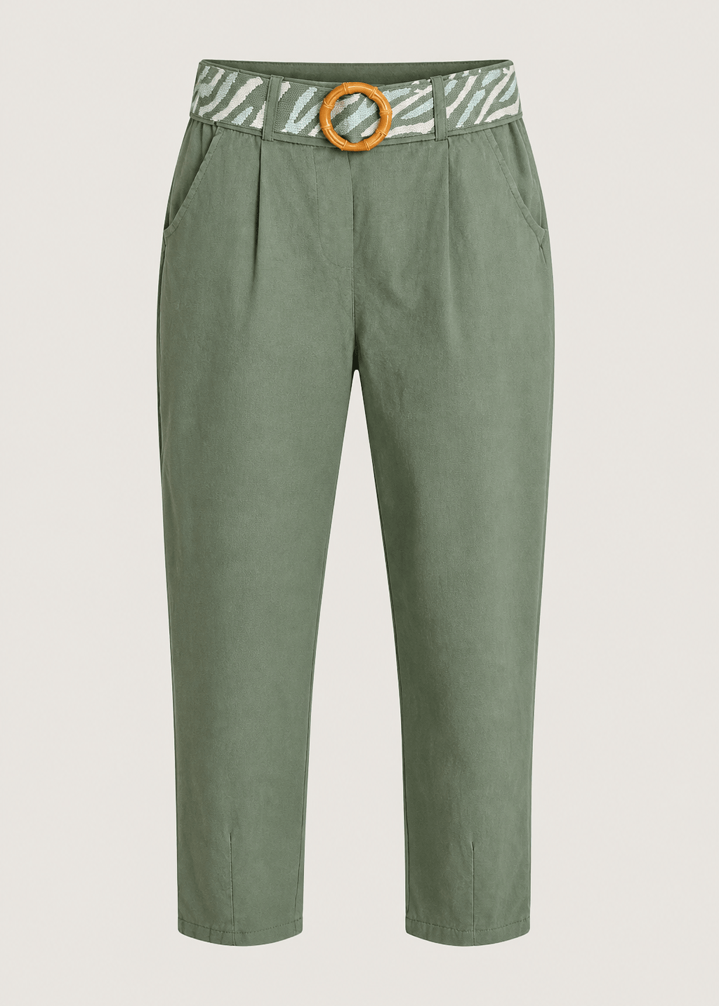 View our Cocoa Italian Tapered Pants In Khaki Green - by Tribute Store