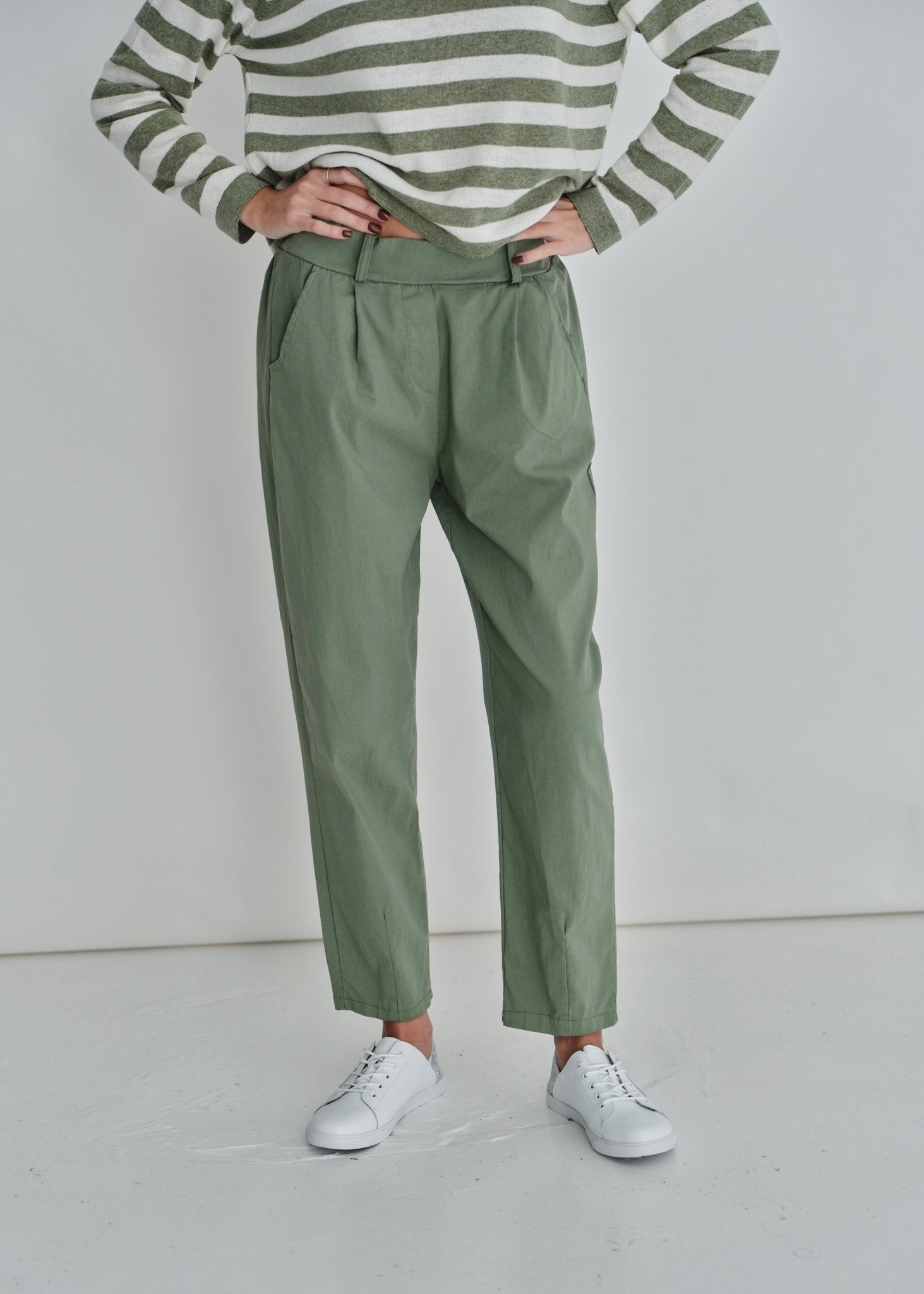 View our Cocoa Pants In Khaki Green - by Tribute Store