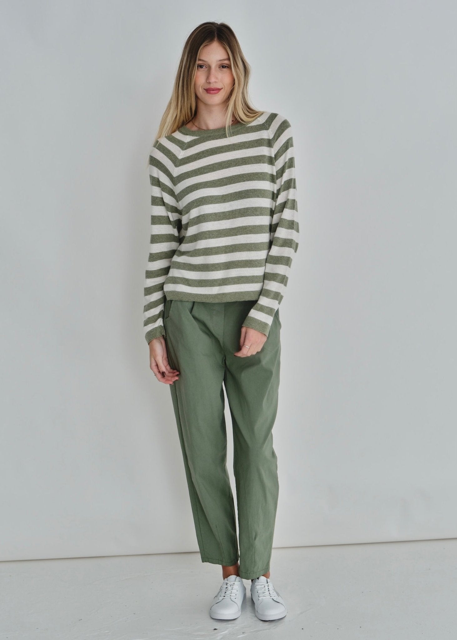 View our Cocoa Pants In Khaki Green - by Tribute Store