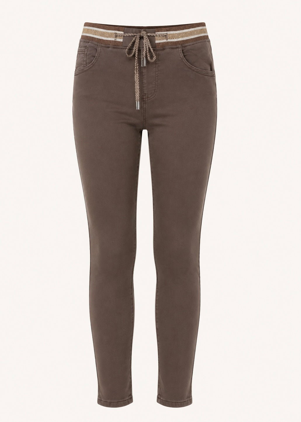 View our Contrast Trim Jogger Pants In Chocolate - by Tribute Store