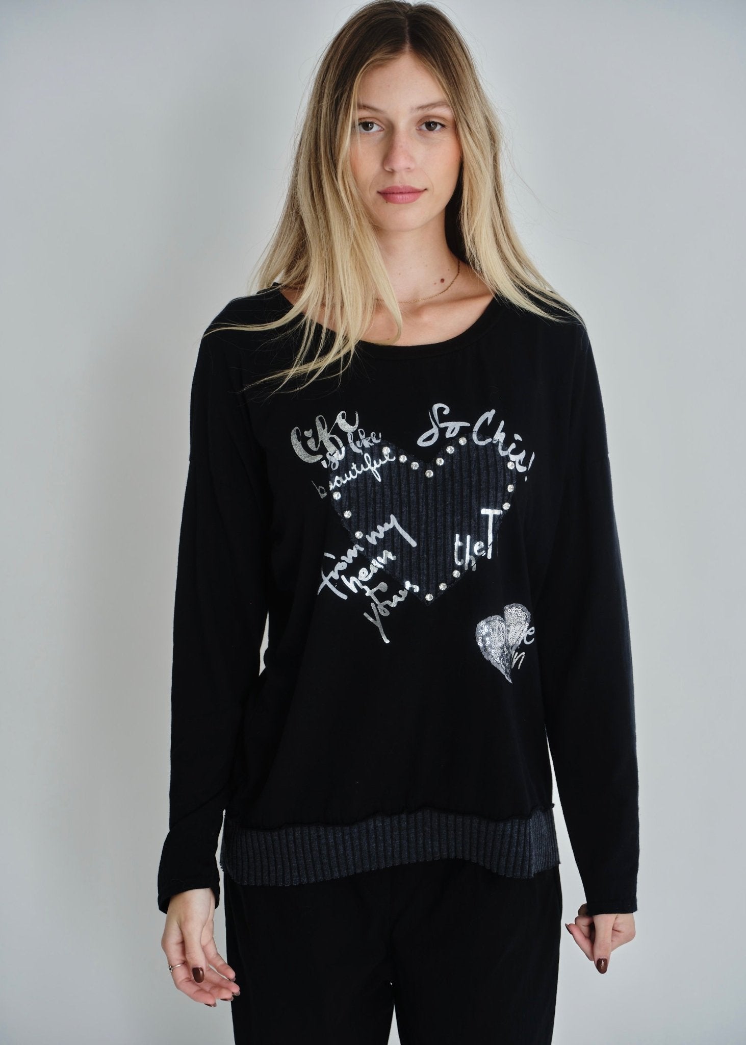 View our Corazon Italian Cotton Jumper In Black - by Tribute Store