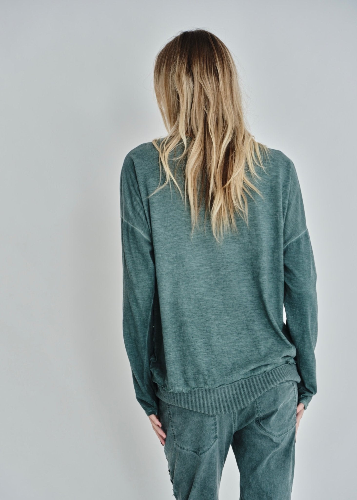 View our Corazon Italian Cotton Jumper In Turquoise - by Tribute Store