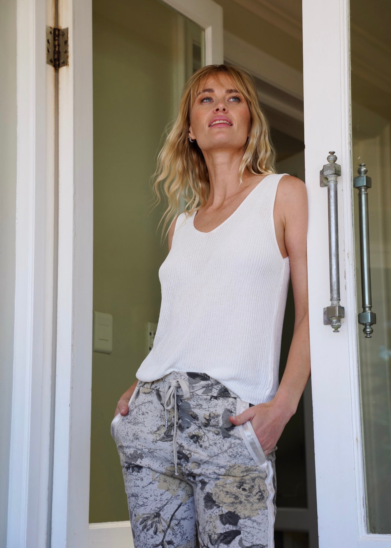 View our Daily Italian Ribbed Vest In Cream - by Tribute Store