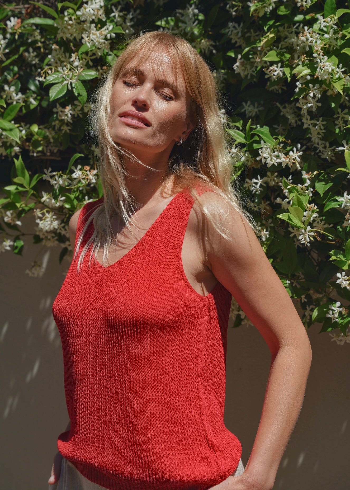 View our Daily Italian Ribbed Vest In Red - by Tribute Store