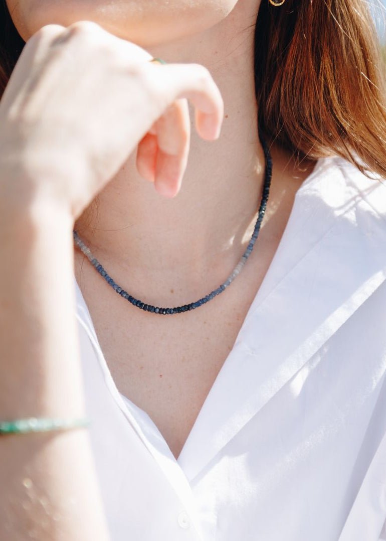 View our Emerald Ombre button Stone Bracelet - by Tribute Store