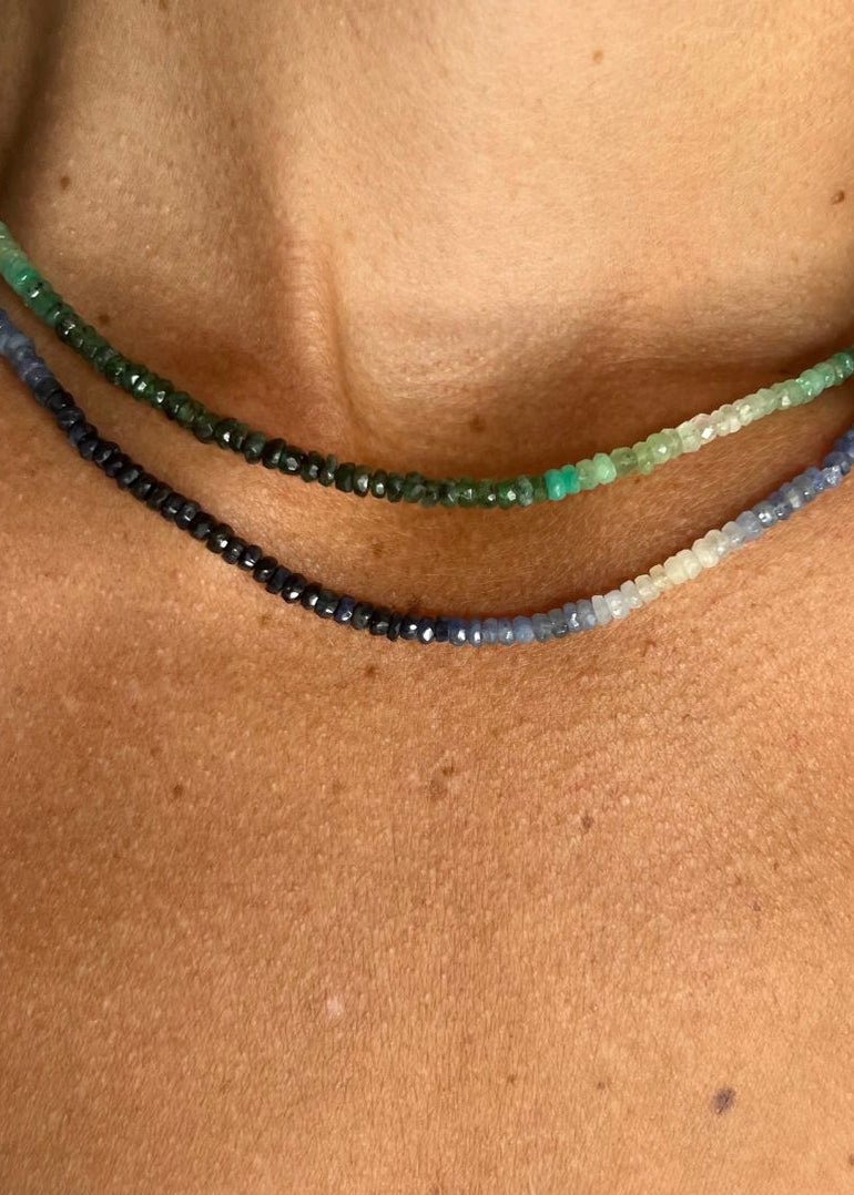 View our Emerald Ombre Stone Necklace - by Tribute Store