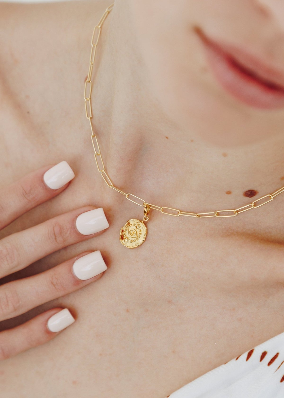 View our Evil Eye Charm Italian Necklace - by Tribute Store