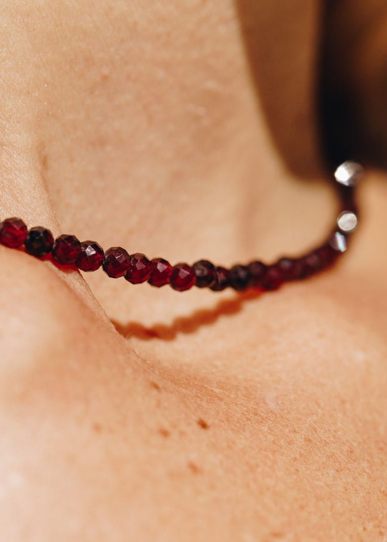 View our Garnet Stone Choker Necklace - by Tribute Store