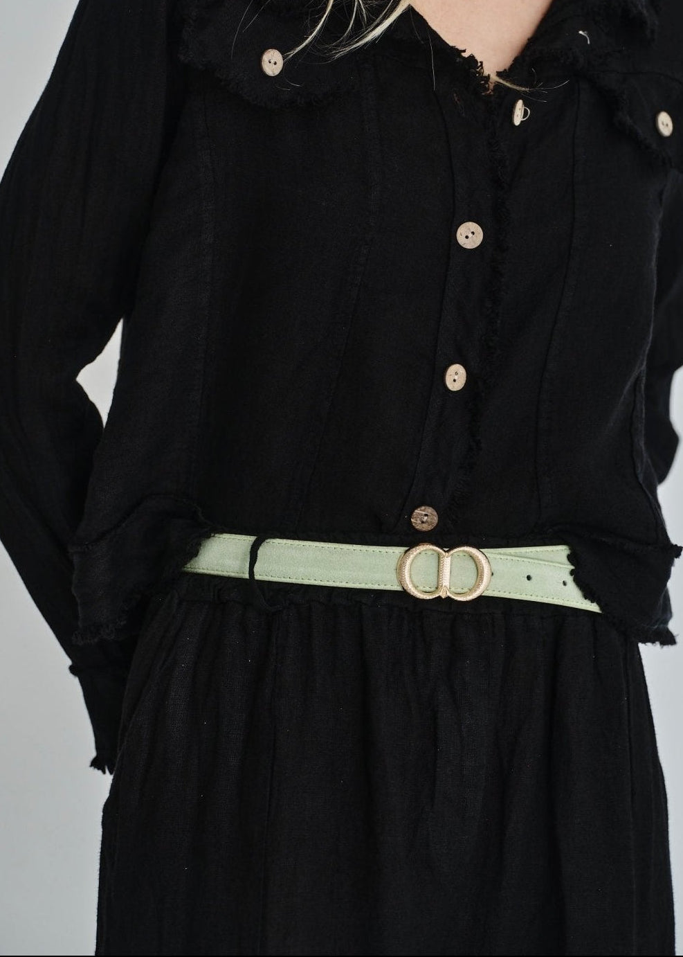 View our Genuine Leather Belt In Mint - by Tribute Store