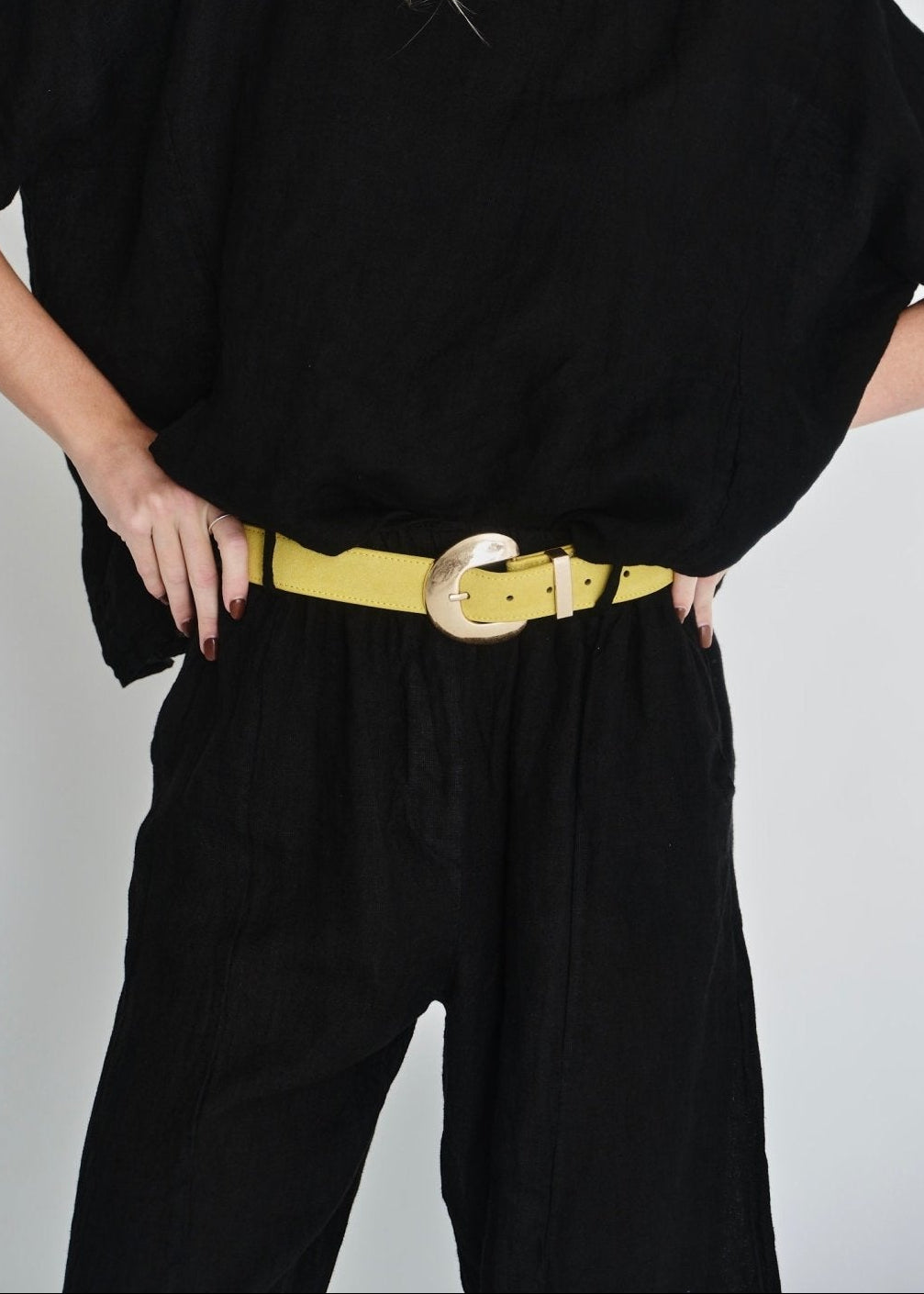 View our Genuine Leather Belt In Mustard - by Tribute Store