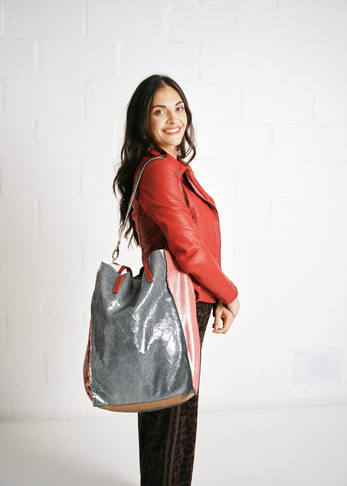 View our Genuine Leather Patchwork Tote Bag - by Tribute Store