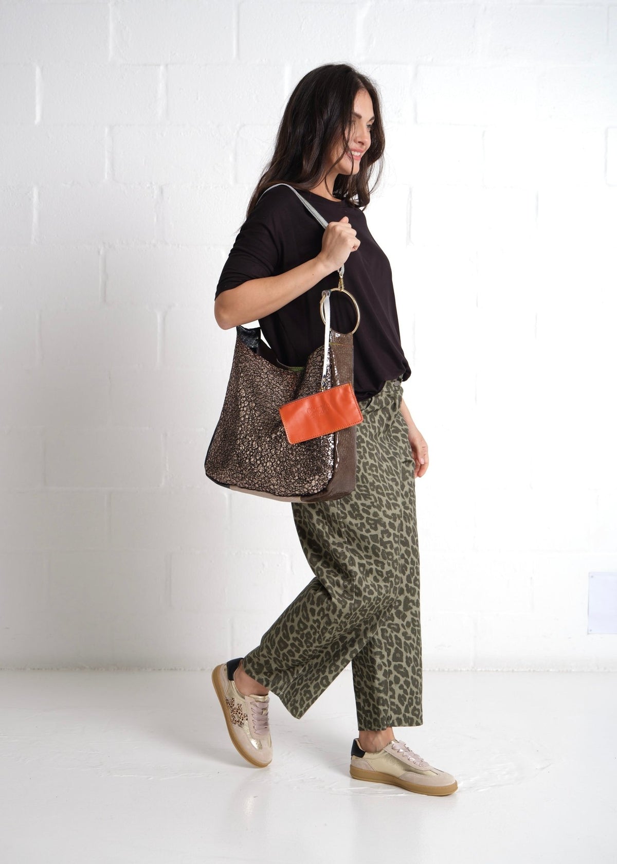 View our Genuine Leather Slouchy Shoulder Bag In Pewter - by Tribute Store