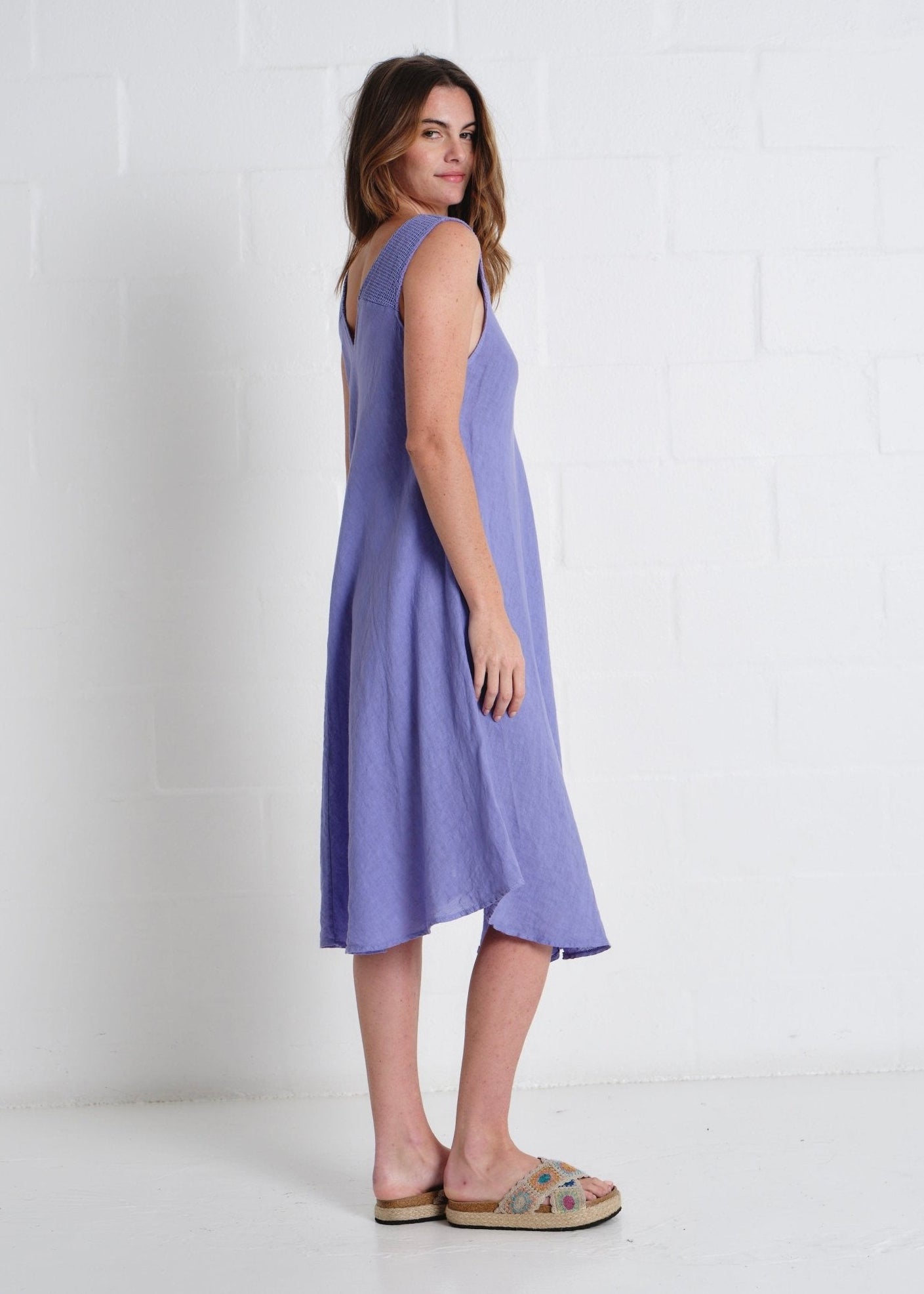 View our Guethary 3/4 Dress In Lilac - by Tribute Store