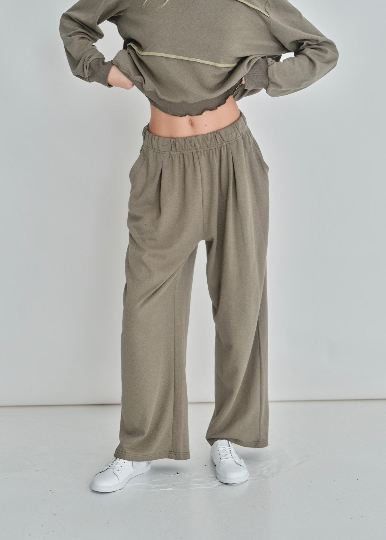 View our Hollis Styled Track Pants In Khaki - by Tribute Store
