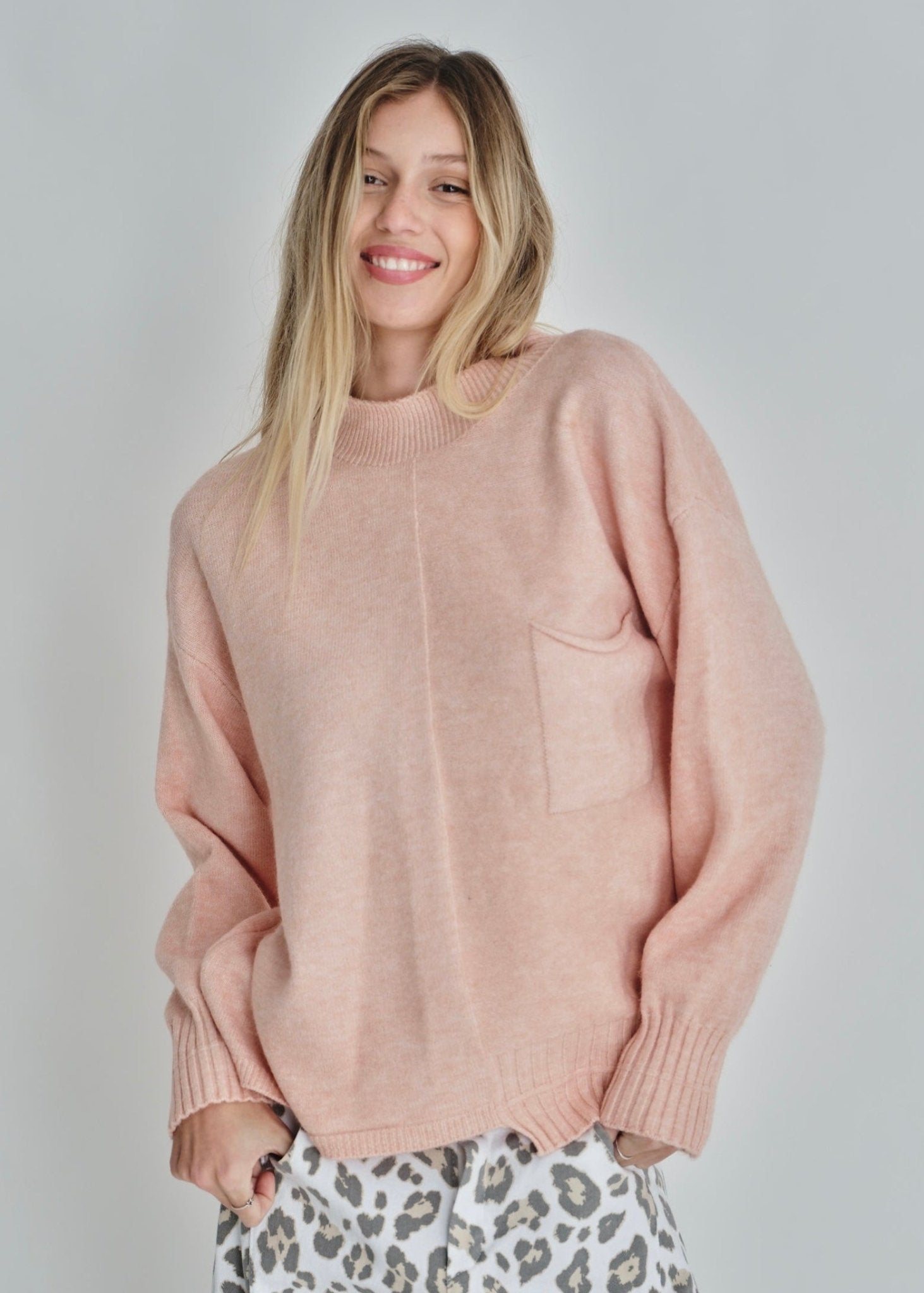 View our Hollister Boxy Knit In Pink - by Tribute Store