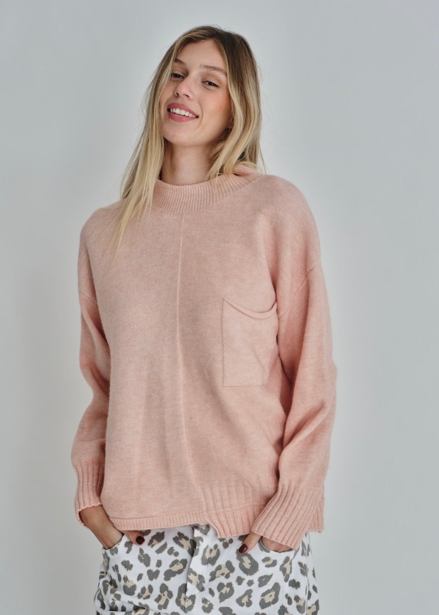 View our Hollister Boxy Knit In Pink - by Tribute Store