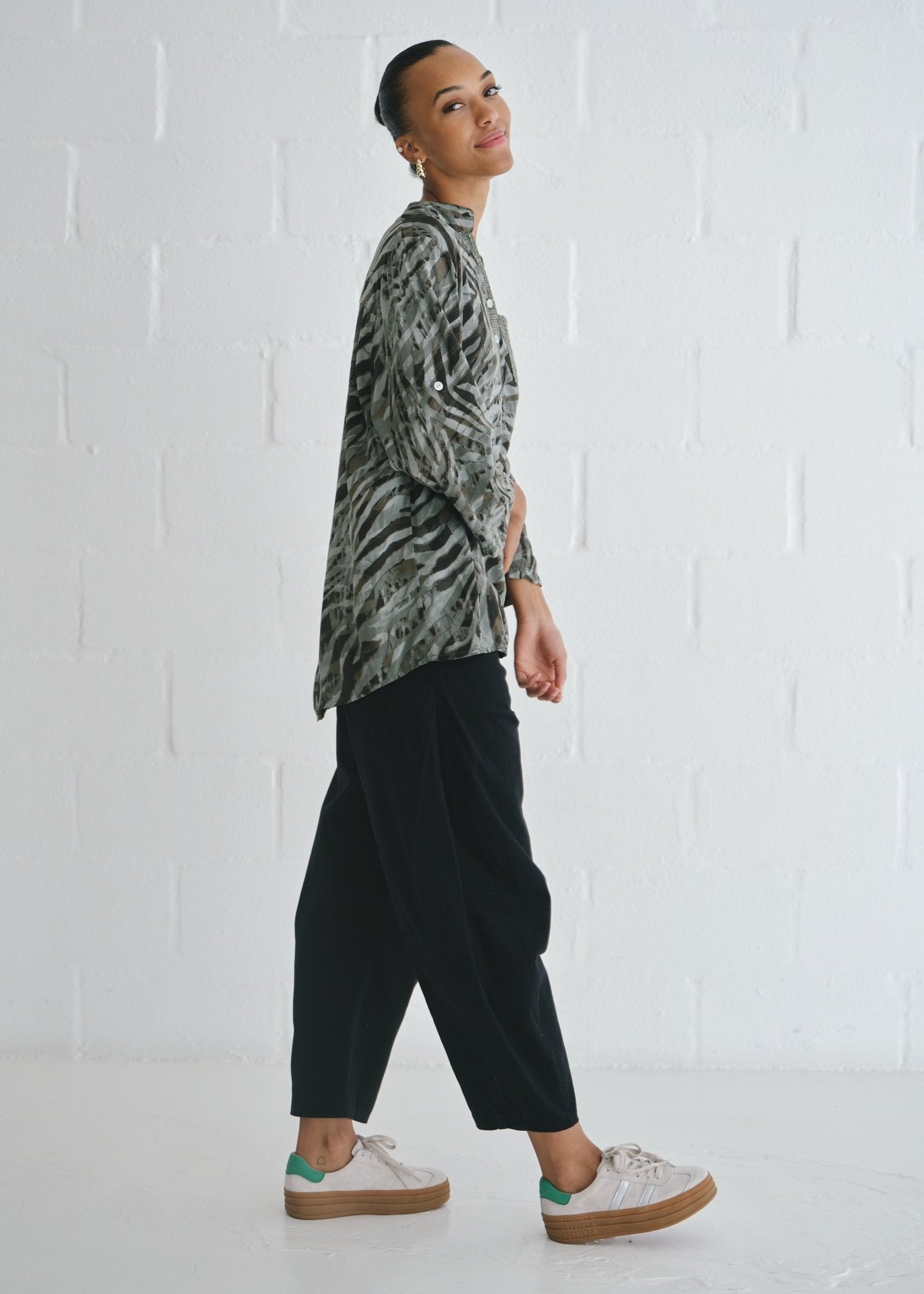 View our Italian Barrel Joggers In Black - by Tribute Store