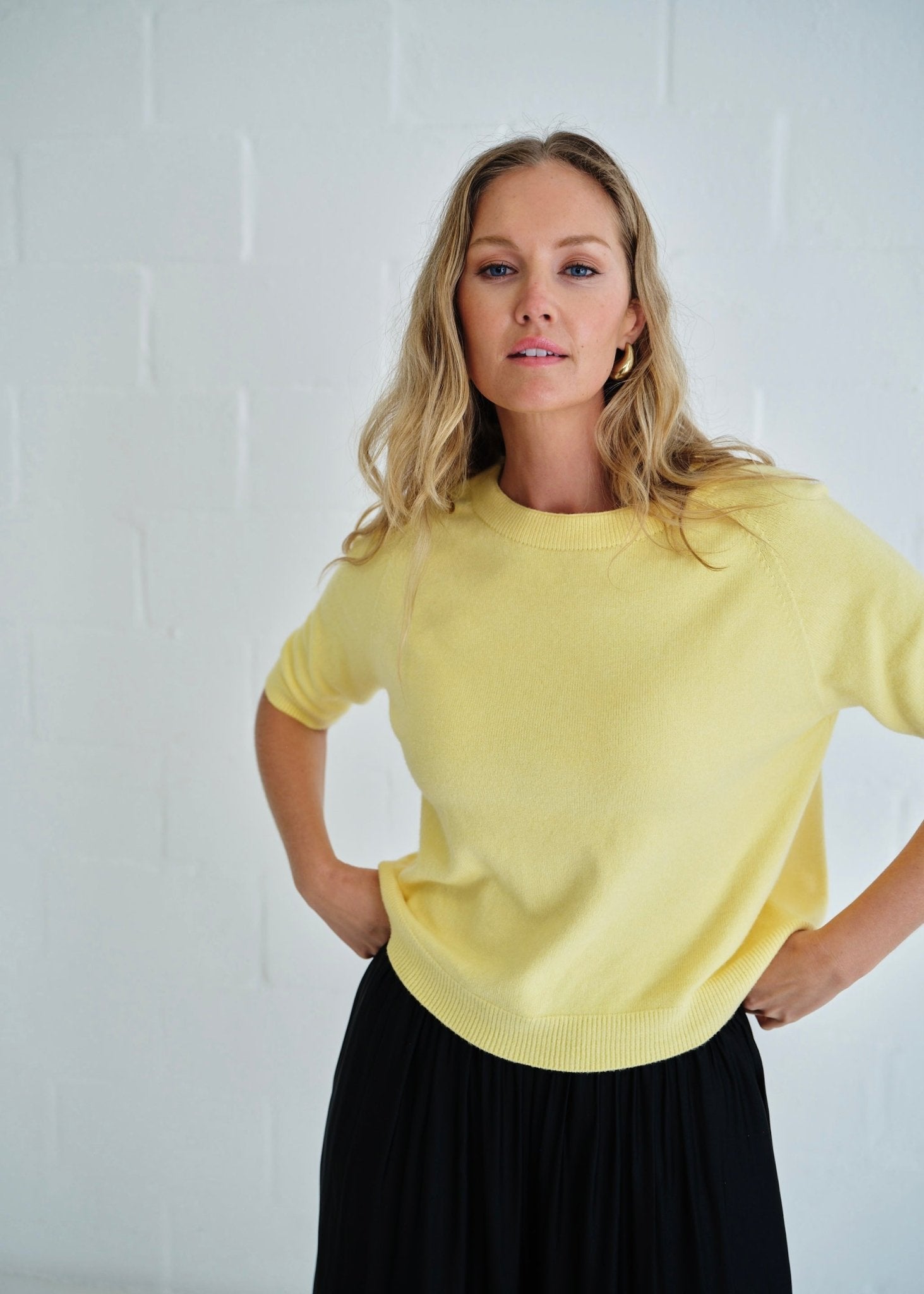 View our Italian Butter Soft Crew Neck Knit Yellow - by Tribute Store