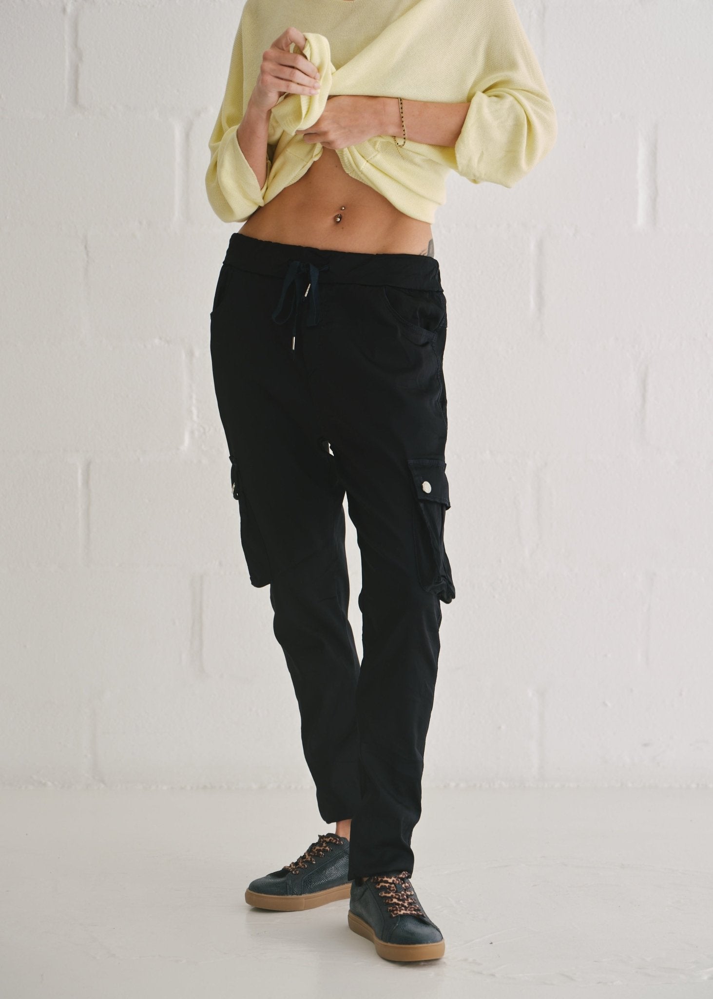 View our Italian Cargo Joggers In Navy - by Tribute Store