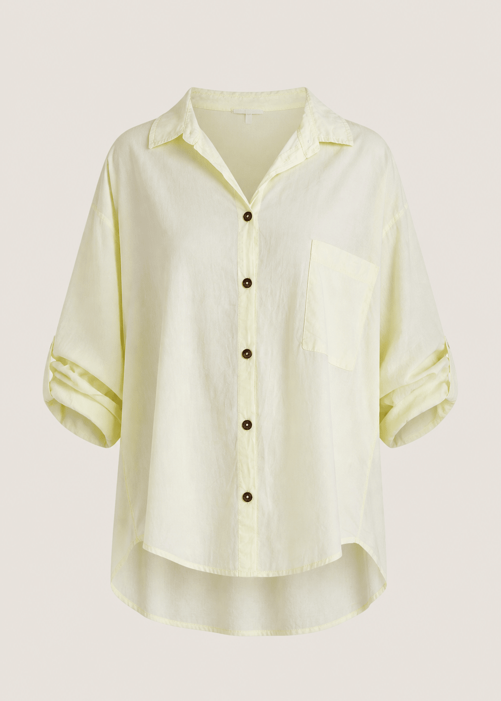 View our Italian Cotton Shirt In Butter Yellow - by Tribute Store