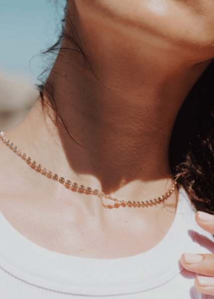 View our Italian Long-wearing Sequin Necklace - by Tribute Store