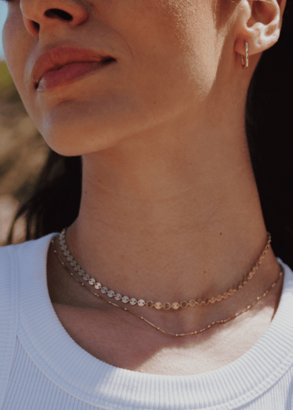 View our Italian Long-wearing Sequin Necklace - by Tribute Store