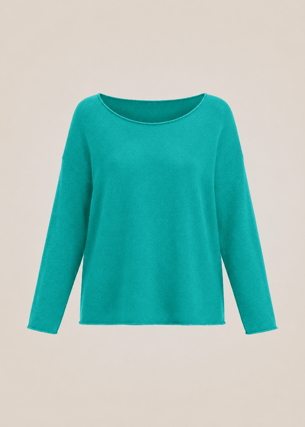 View our Italian Shimmer Edged V Neck Knit In Aqua Teal - by Tribute Store
