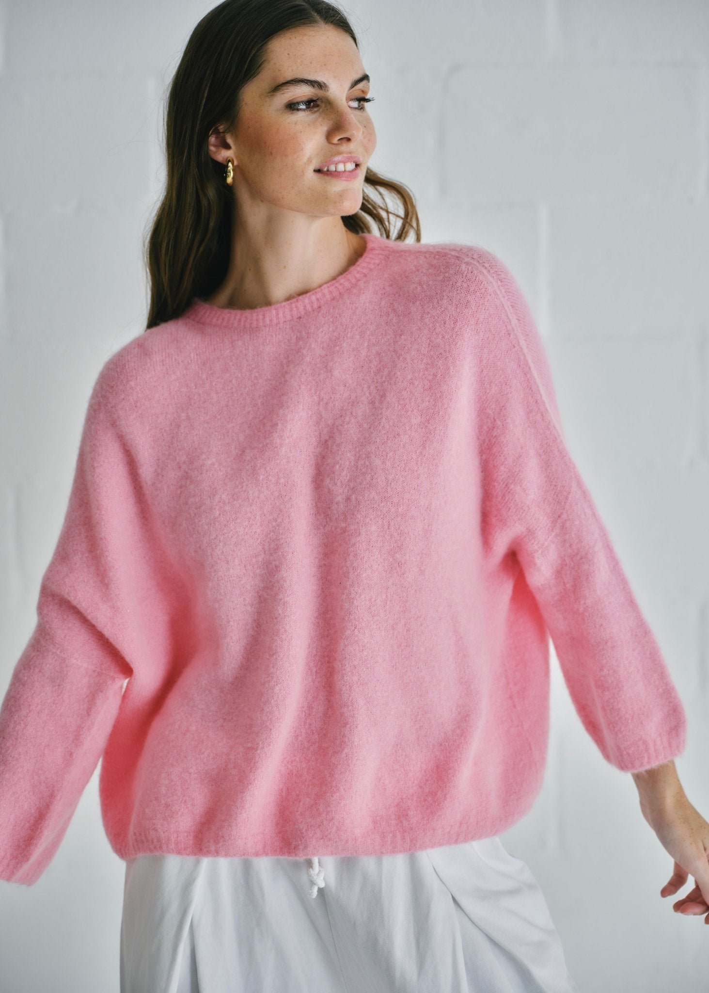 View our Italian Soft Pink Oversized Knit - by Tribute Store