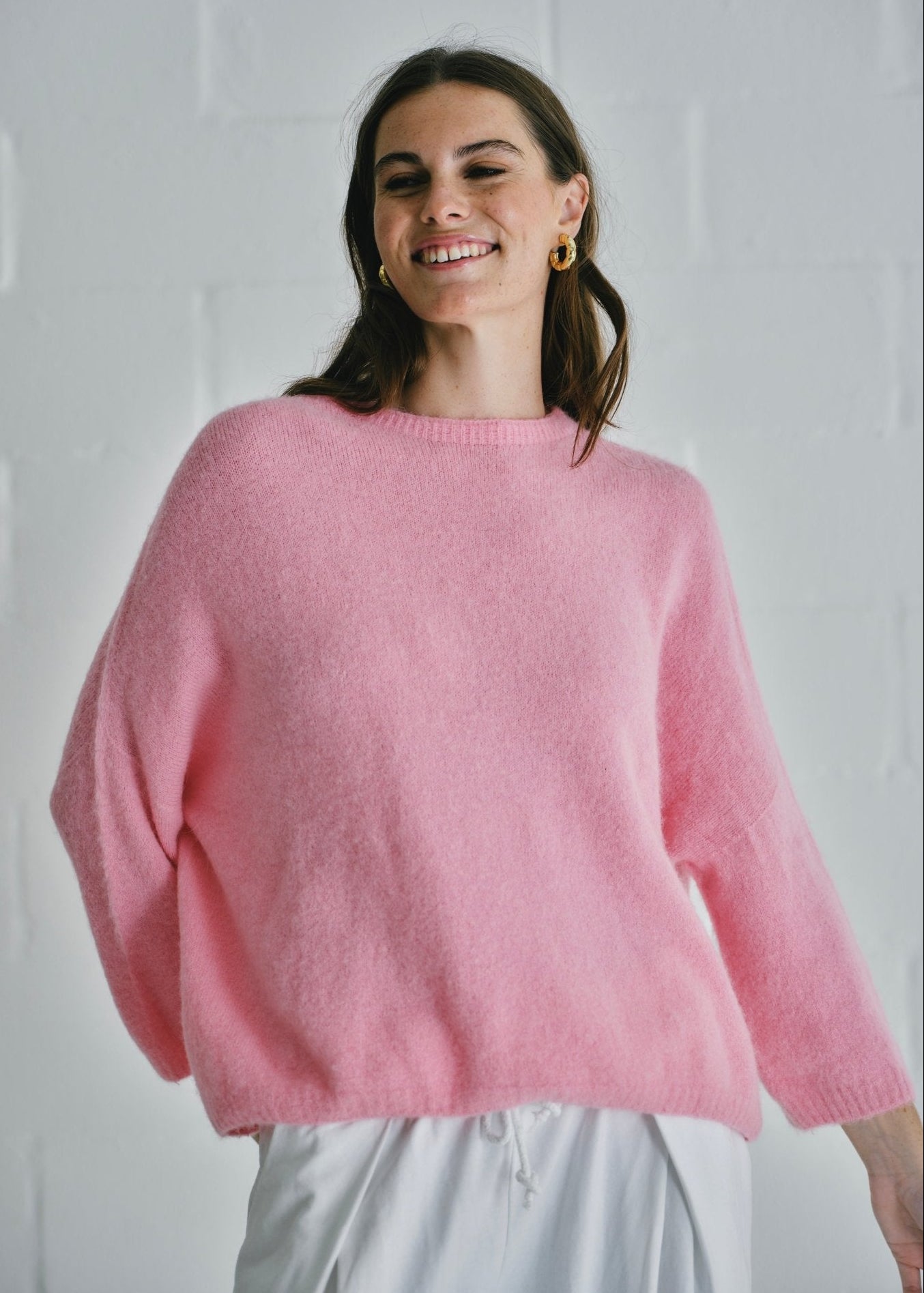 View our Italian Soft Pink Oversized Knit - by Tribute Store