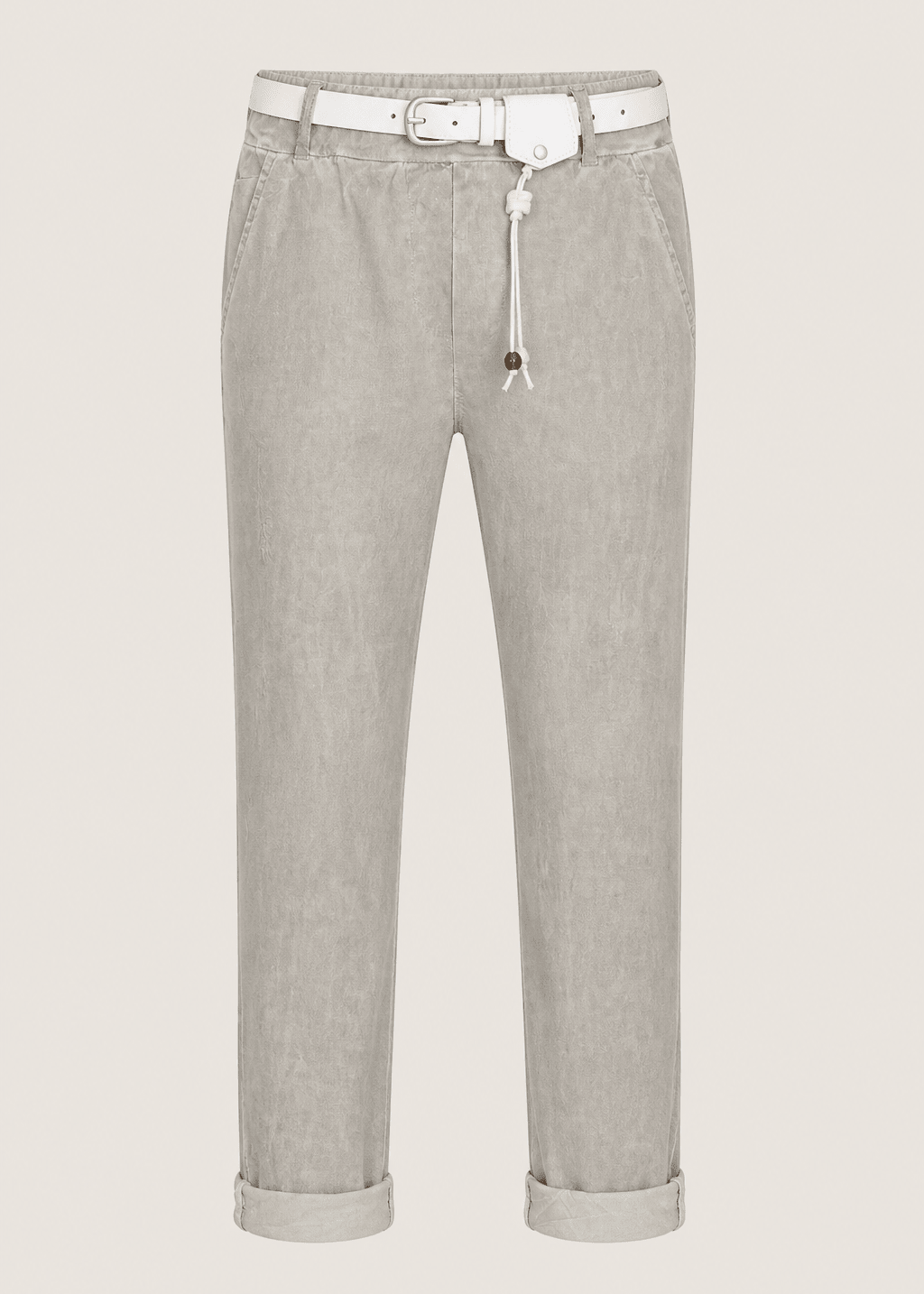 View our Italian Stonewashed Jogger With Belt In Grey - by Tribute Store