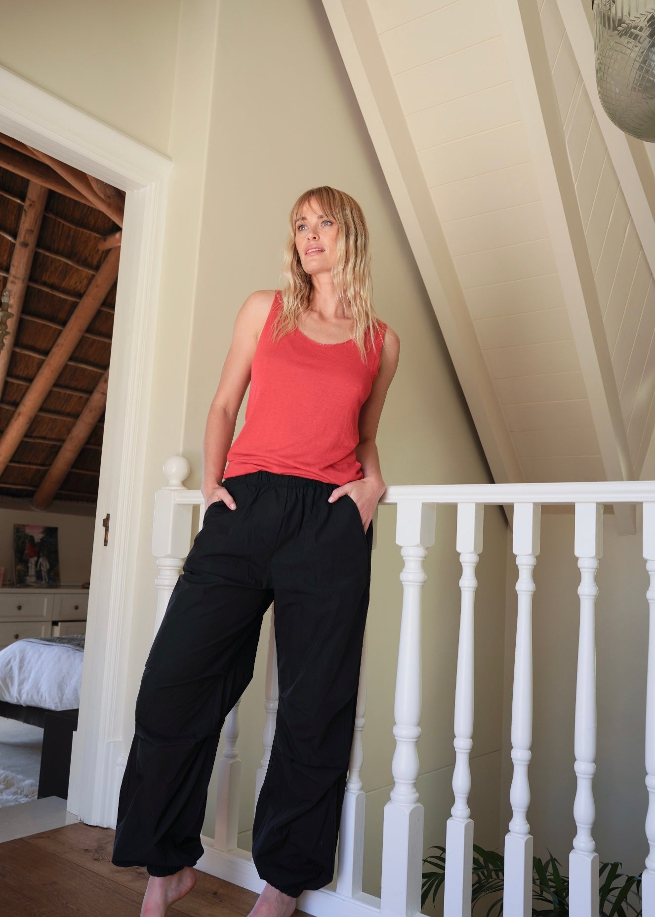 View our Italian Stonewashed Shimmer Edged Knitted Vest In Red - by Tribute Store