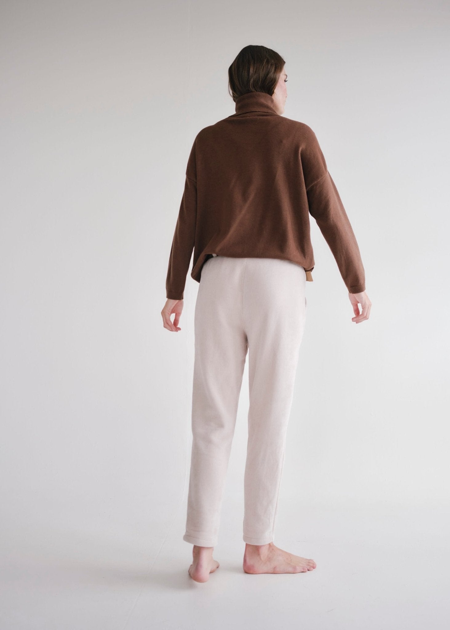 View our Italian Velour Joggers In Cream - by Tribute Store