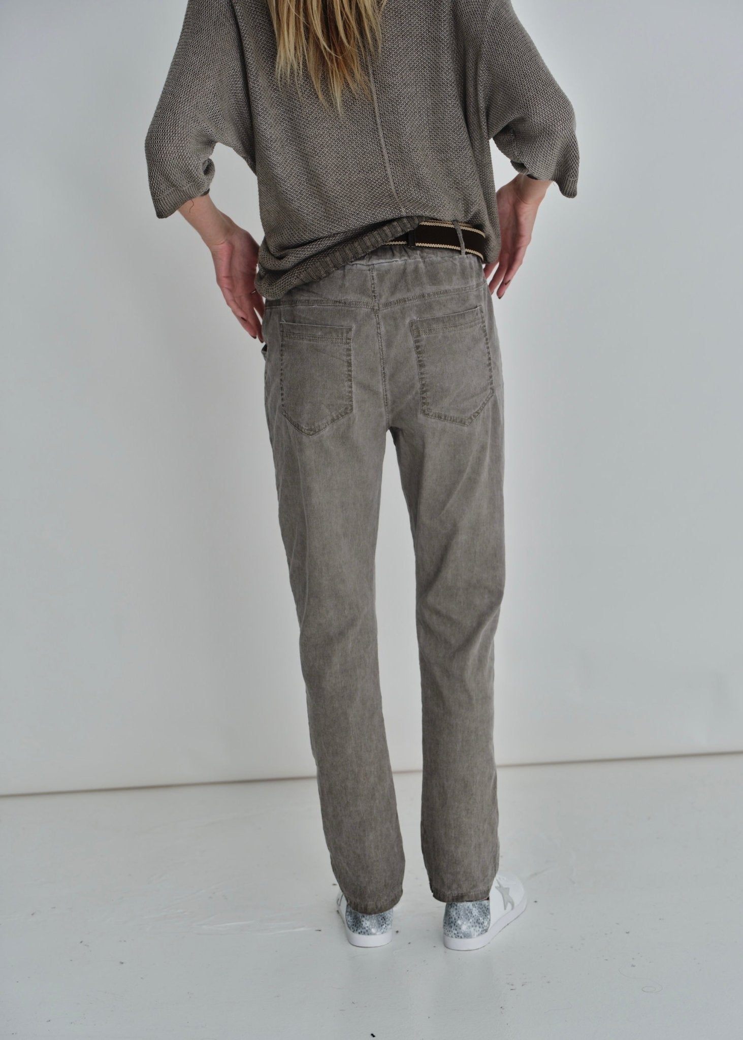 View our Joggers With Belt In Light Grey - by Tribute Store