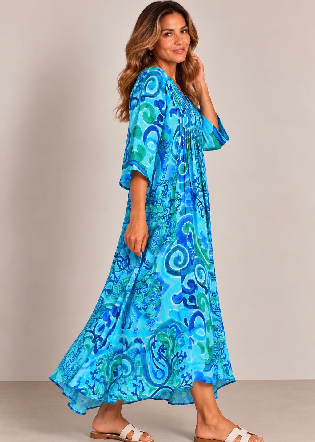 View our Jolie Elaine Dress In Ocean - by Tribute Store
