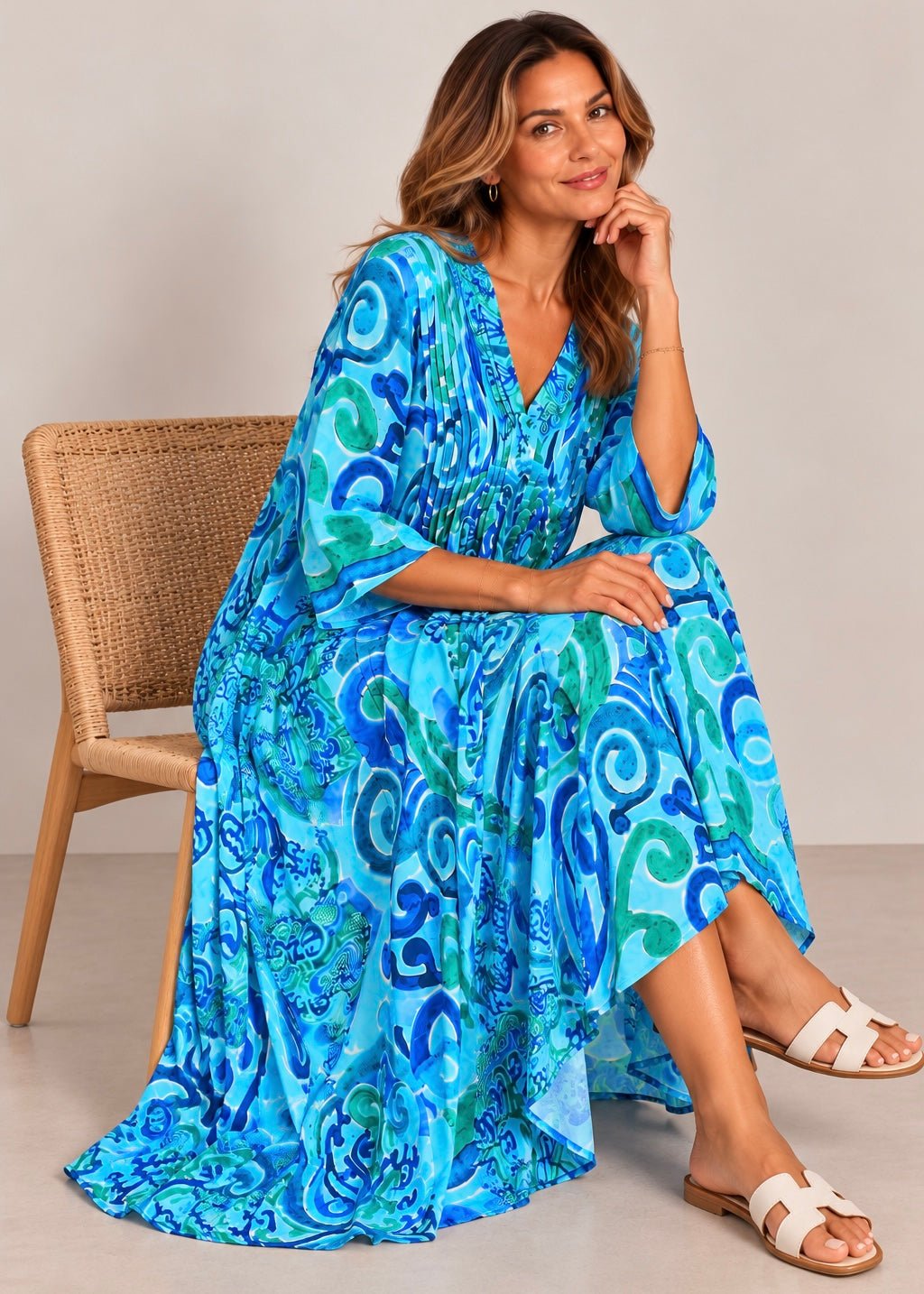 View our Jolie Elaine Dress In Ocean - by Tribute Store
