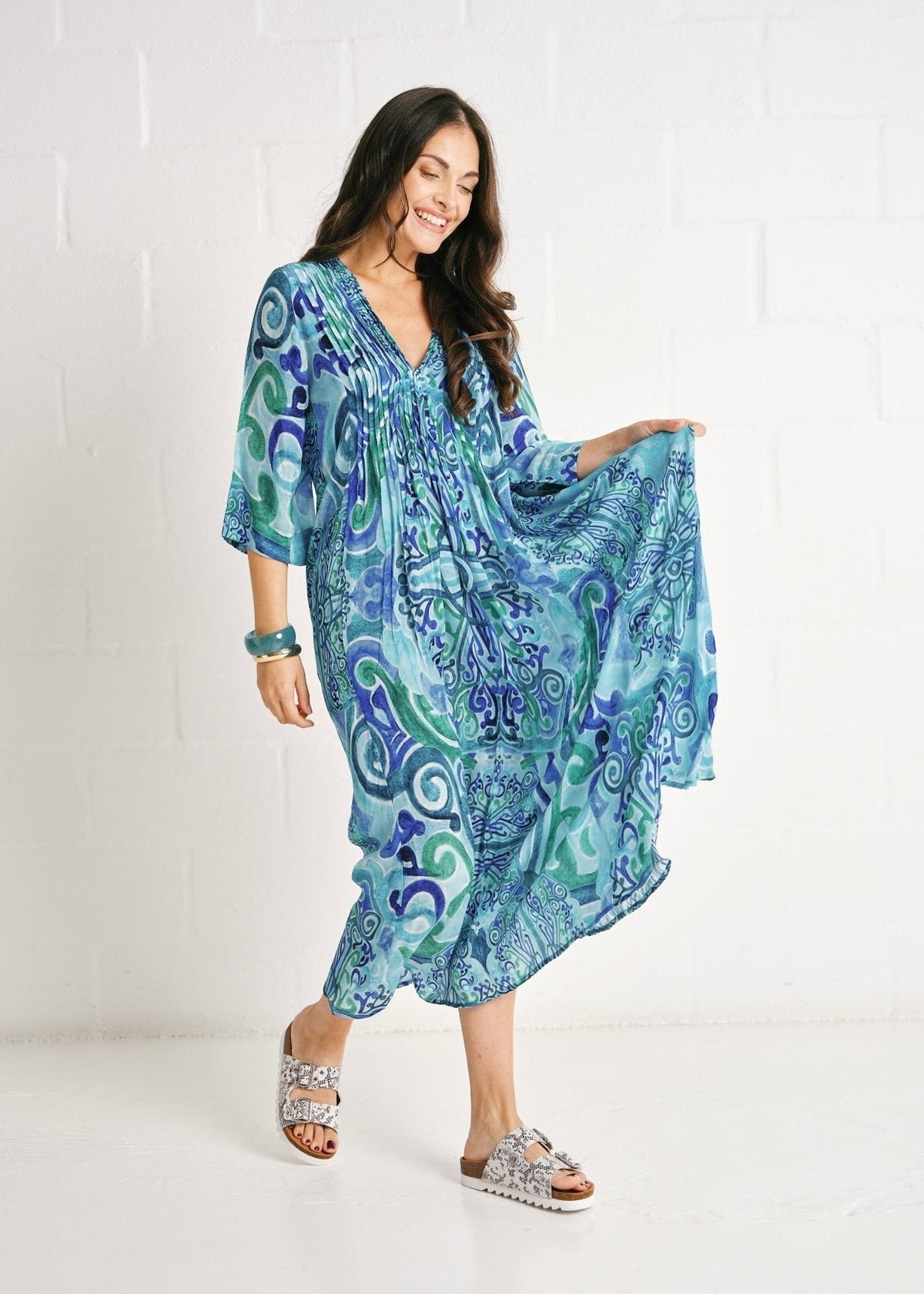 View our Jolie Elaine Dress In Ocean - by Tribute Store