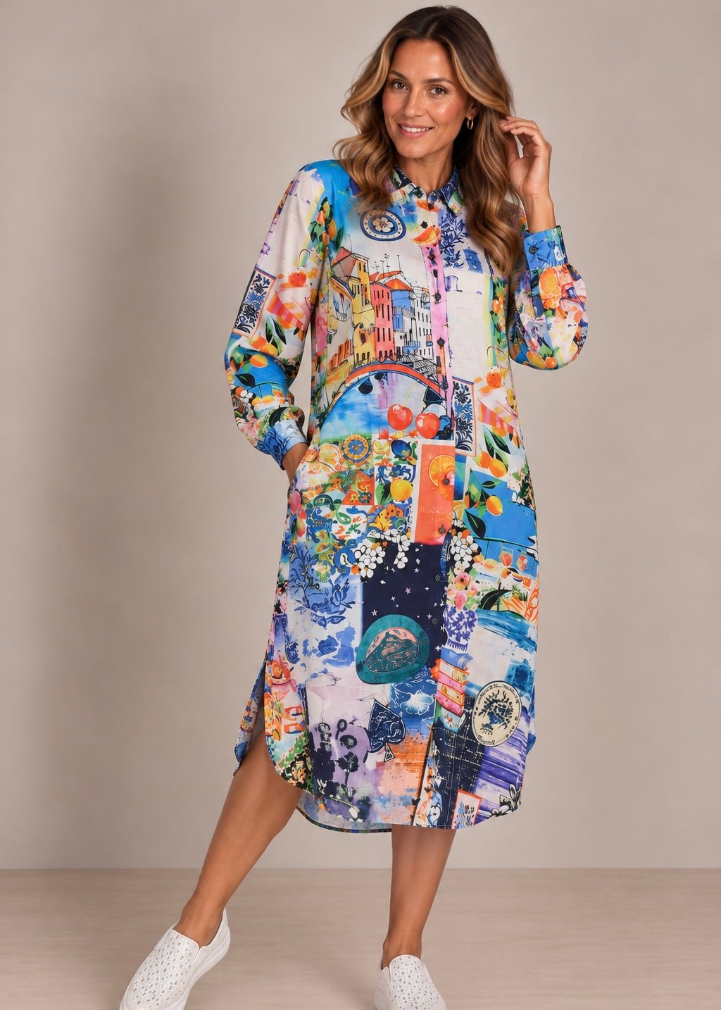 View our Jolie Elmey Dress In Purple Multicolour - by Tribute Store