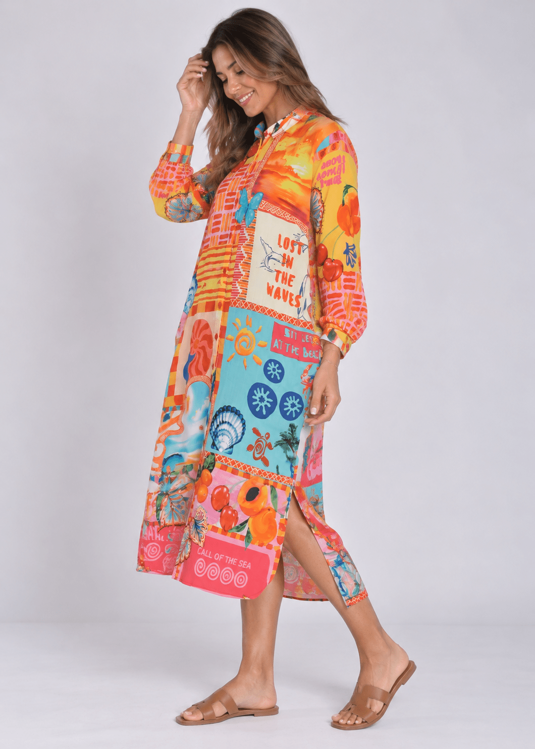 View our Jolie Elmey Dress In Yellow Multicolour - by Tribute Store