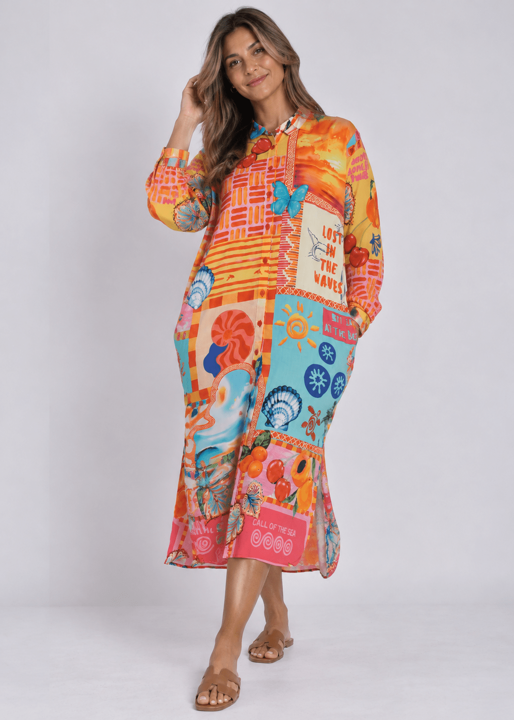 View our Jolie Elmey Dress In Yellow Multicolour - by Tribute Store