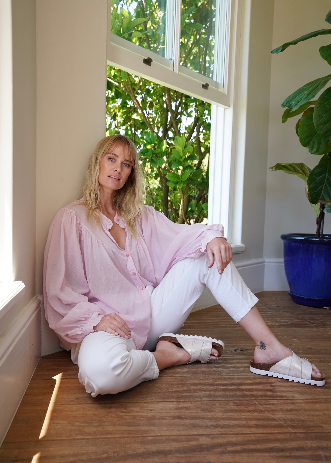 View our Joplin Italian Summer Cotton Boho Blouse In Pink - by Tribute Store