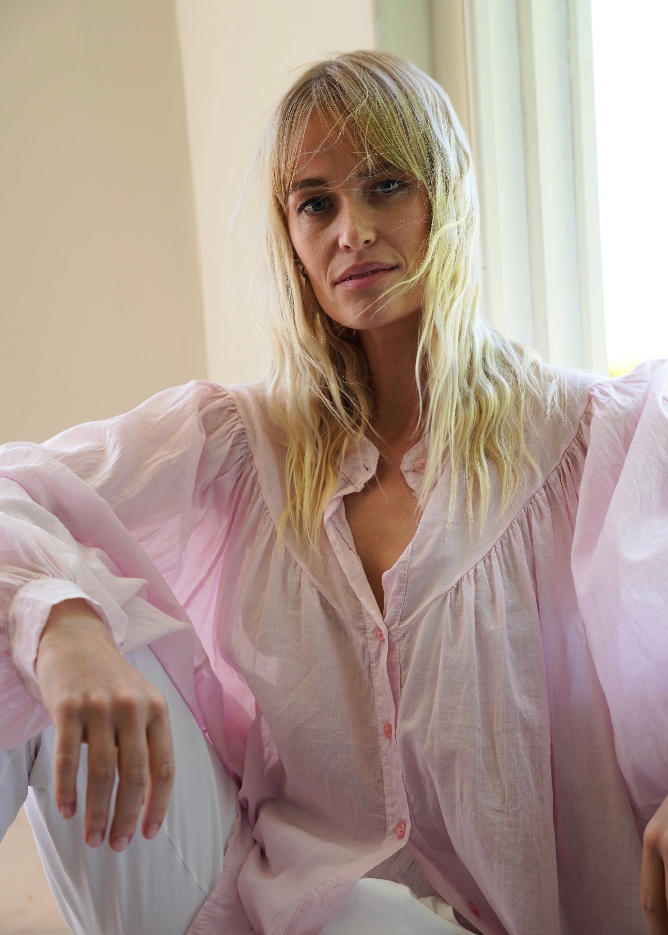 View our Joplin Italian Summer Cotton Boho Blouse In Pink - by Tribute Store