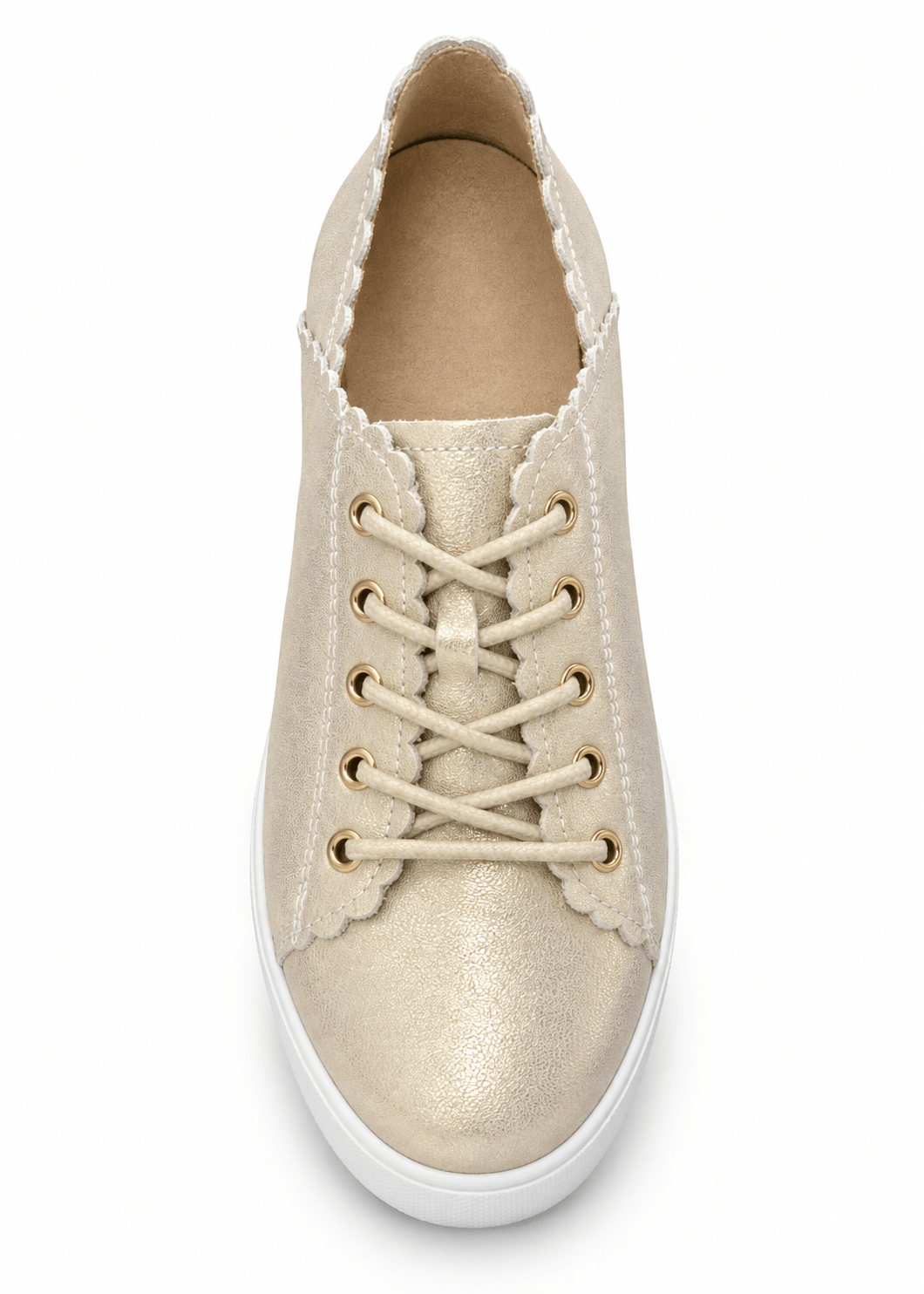 View our Julz Chloe Leather Sneakers In Honey Gold - by Tribute Store