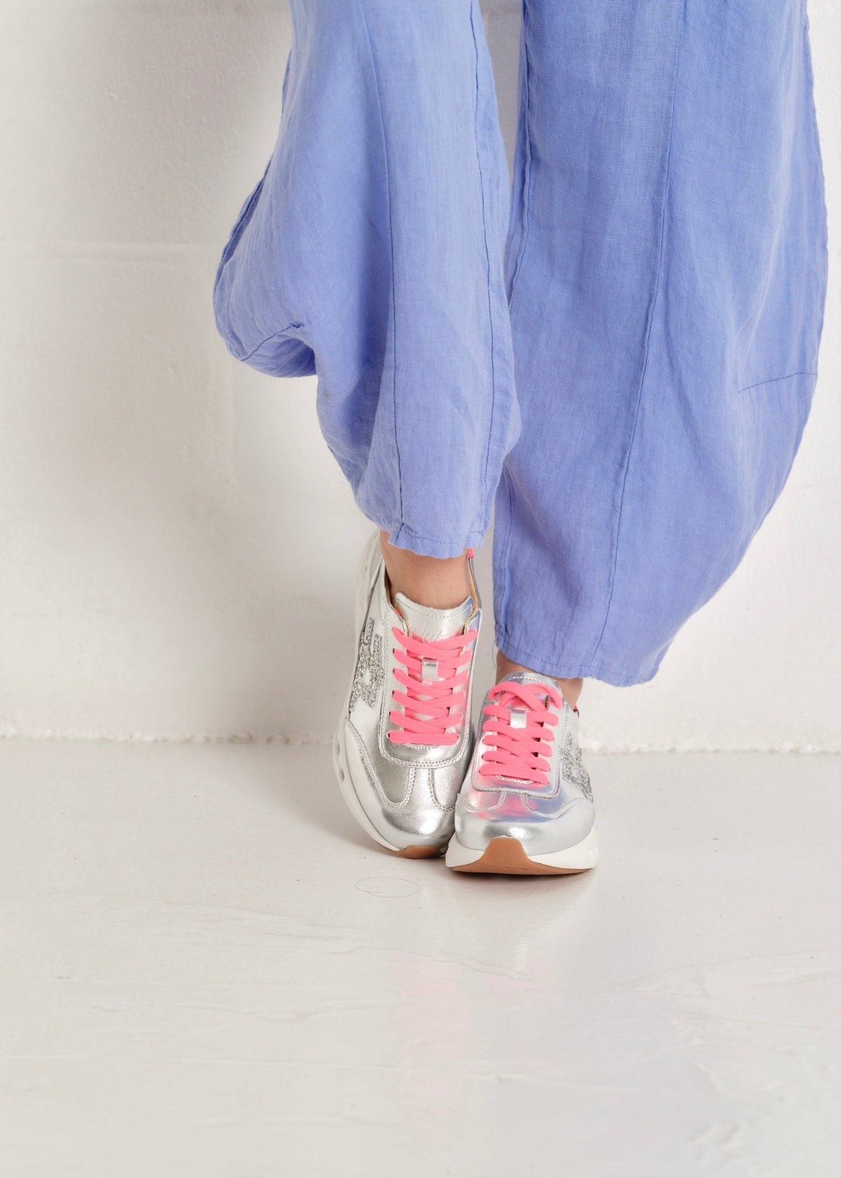 View our Julz Lumi Leather Sneaker In Aero Metallic Silver - by Tribute Store