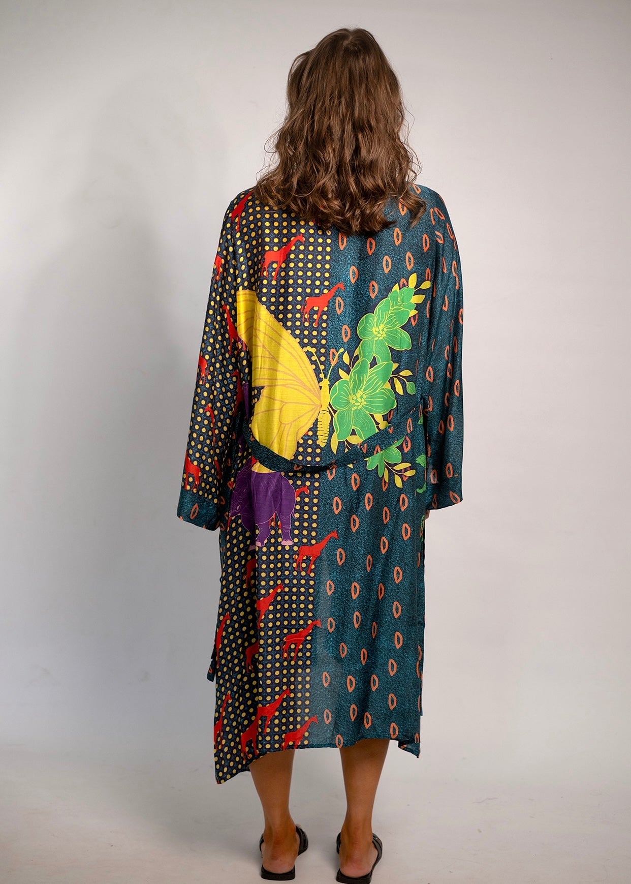 View our Kaftan With Rhino Print Navy - by Tribute Store